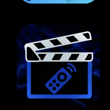 Blue Ultrakam Remote Control icon with a movie clapperboard and remote control.